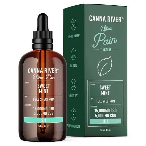 Canna River⁺ Full Spectrum CBD Ultra Pain Tincture 20000mg - Sweet Mint