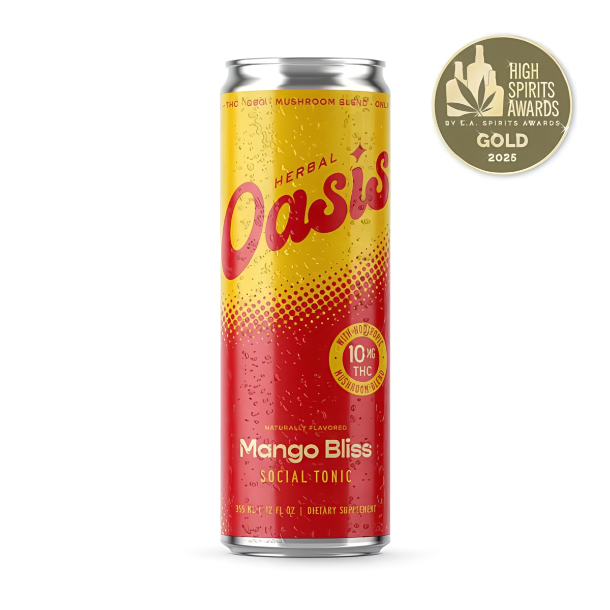 cbdMD Delta 9 Herbal Oasis Social Tonic - MANGO BLISS- 10 MG THC - 4 PACK