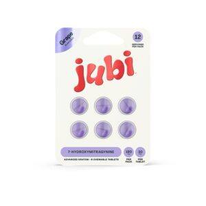 Jubi 7oh Extract Chewable Kratom Tablets 30mg | 6ct - Grape