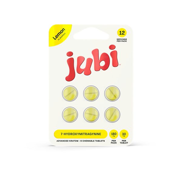 Jubi 7oh Extract Chewable Kratom Tablets 30mg | 6ct - Lemon