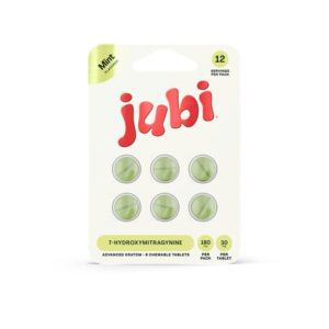 Jubi 7oh Extract Chewable Kratom Tablets 30mg | 6ct - Mint