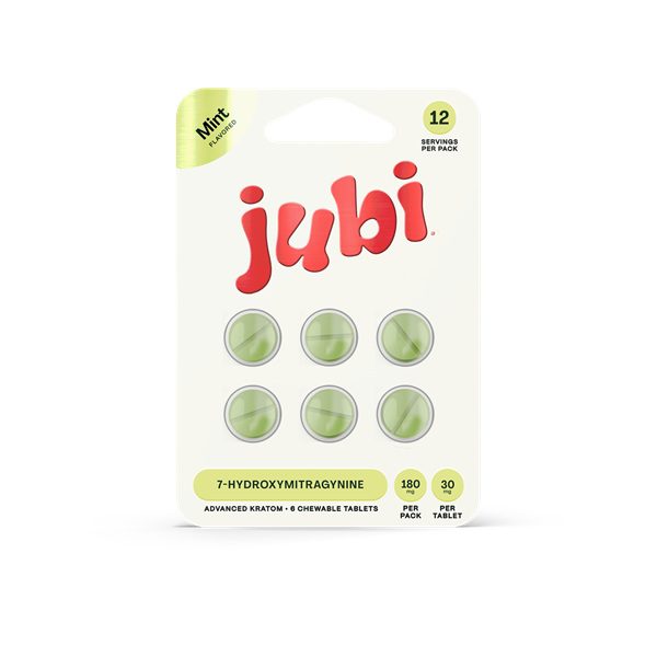 Jubi 7oh Extract Chewable Kratom Tablets 30mg | 6ct - Mint