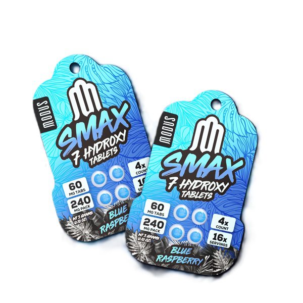 Modus Smax 7-OH Tablets 60mg per tablet- 4ct (240mg) - Blue Raspberry