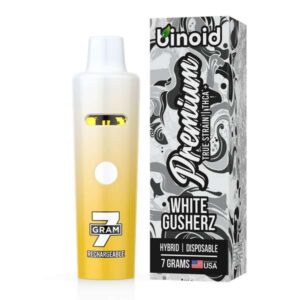 Binoid True Strain Rechargeable Disposables 7 Grams - White Gusherz (Hybrid)