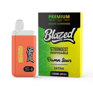 Binoid Blazed Disposable Vape Pen 5000mg - THCA + Delta 9P - Damn Sour (Sativa)