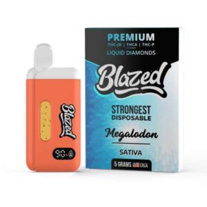 Binoid Blazed Disposable Vape Pen 5000mg - THCA + Delta 9P - Megalodon (Sativa)