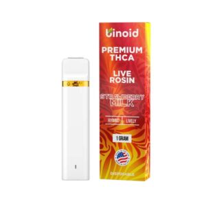 Binoid THC-A Live Rosin Disposable Vapes 1 Gram - Strawberry Milk (Hybrid)