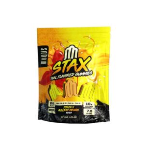 Modus Stax Gummies - Dual Flavored 10,000mg - Peach X Golden Mango (Indica)