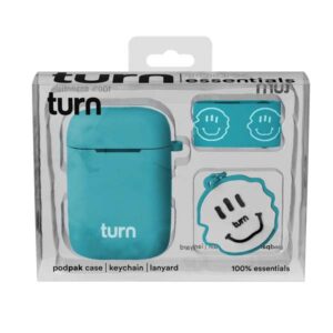 Turn Hemp 100% Essentials Kit - Smiley Podpak Silicone Case - Aqua