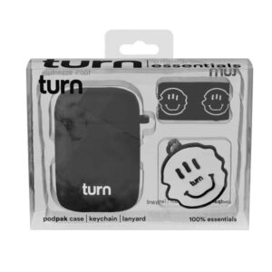 Turn Hemp 100% Essentials Kit - Smiley Podpak Silicone Case - Black
