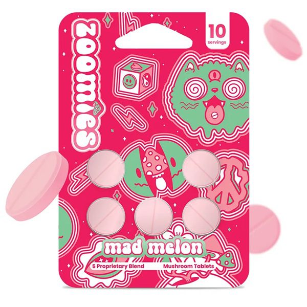 Zoomies Nootropic Mushroom tablets 5ct - Mad melon