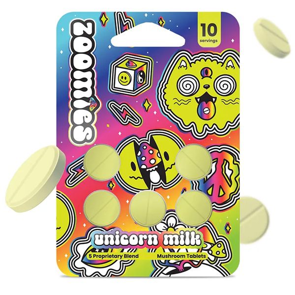 Zoomies Nootropic Mushroom tablets 5ct - Unicorn milk